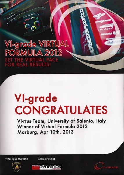 Virtual-Formula: la squadra UniSalento vince la competizione internazionale
